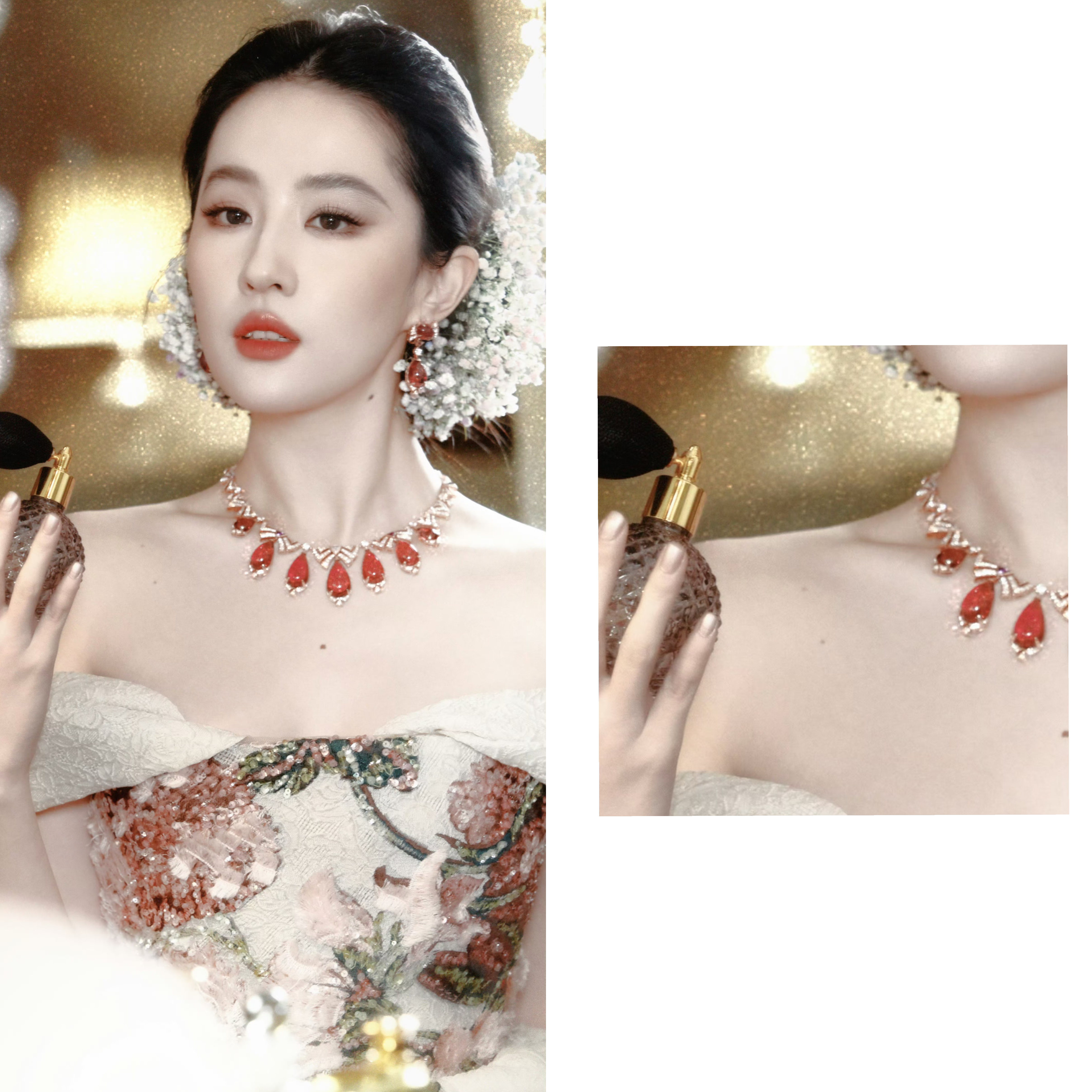 大家都在欣赏造型只有祖玛珑看到了广告位 