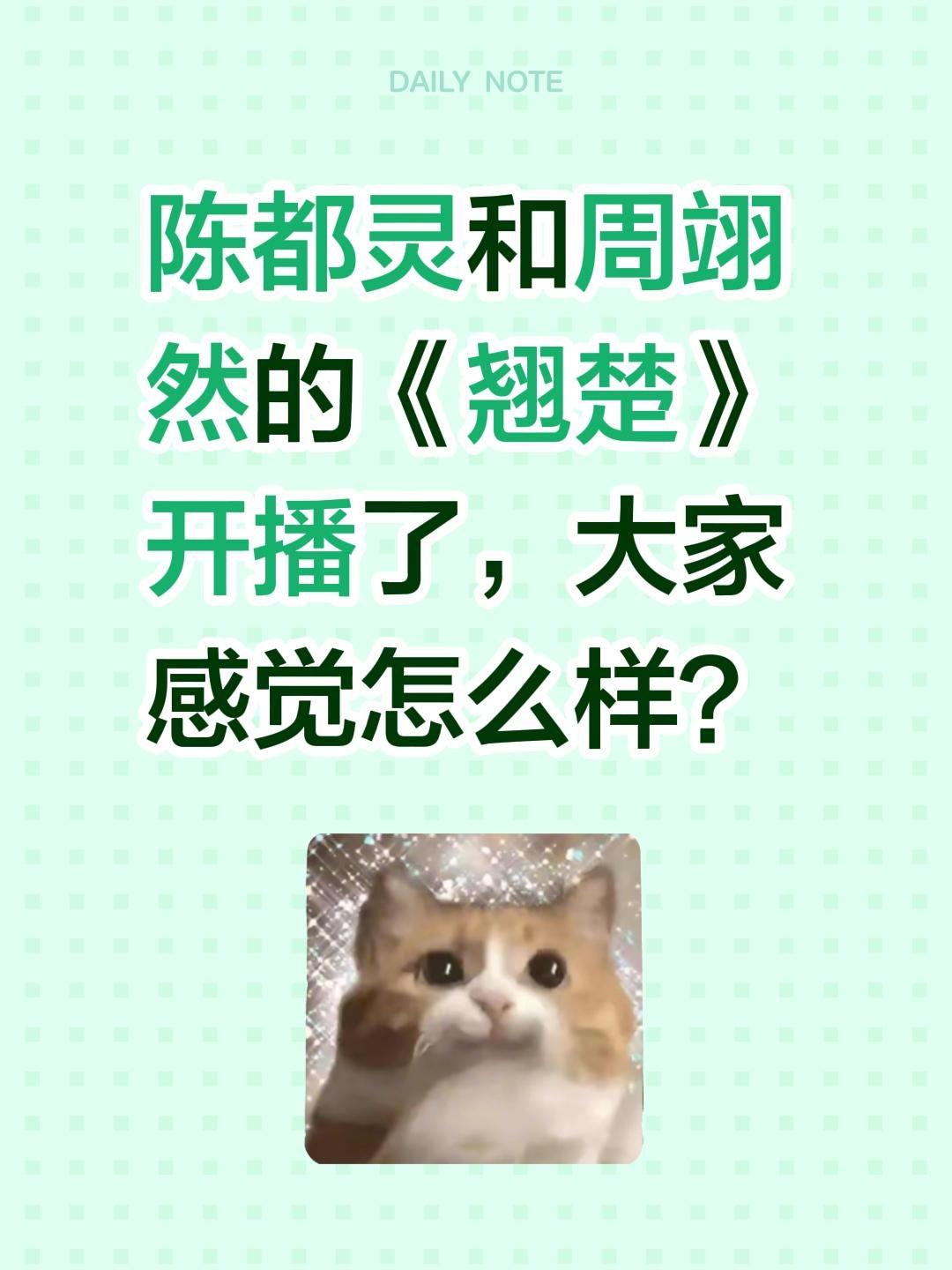 陈都灵和周翊然的《翘楚》开播了，大家感觉怎么样？陈都灵 周翊然 翘楚 翘楚开播
