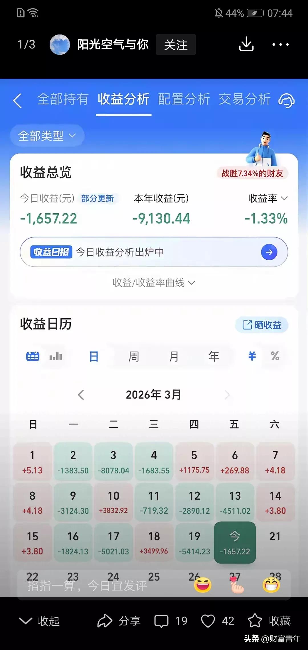 这个安徽哥们买很稳的债市一天都能亏8000多元，可见当下债市波动很剧烈，尤其是长