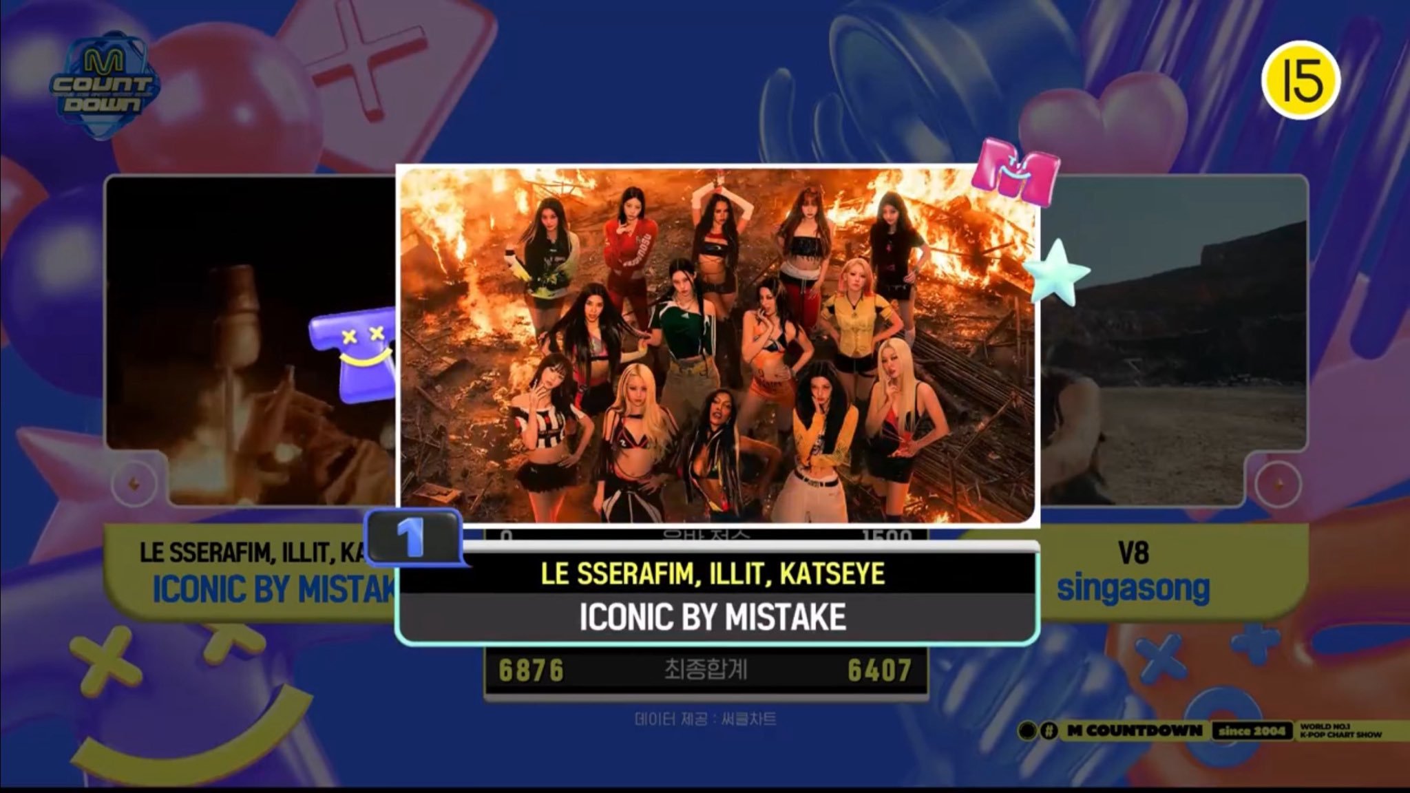 恭喜LE SSERAFIM x ILLIT x KATSEYE获得今日《MCD》