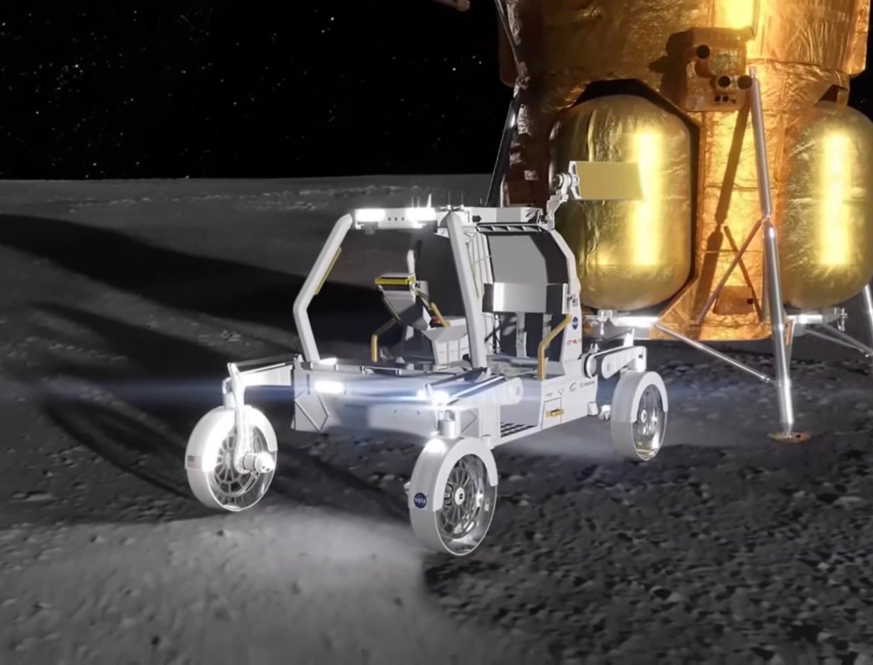 美国宇航局(NASA)授予Astrolab和Lunar Outpost公司，建造