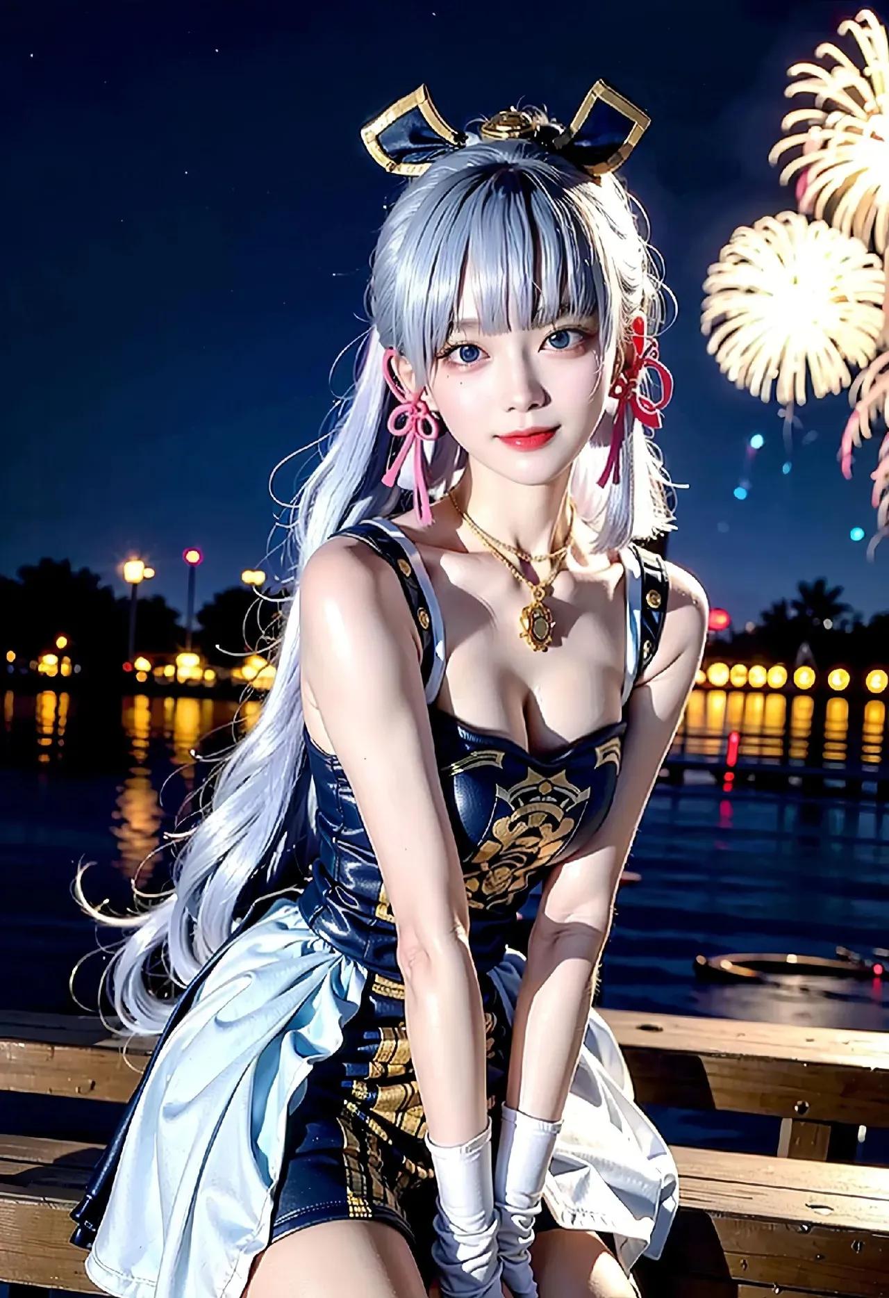 神里绫华，邻家大姐姐，憨憨的感觉!  