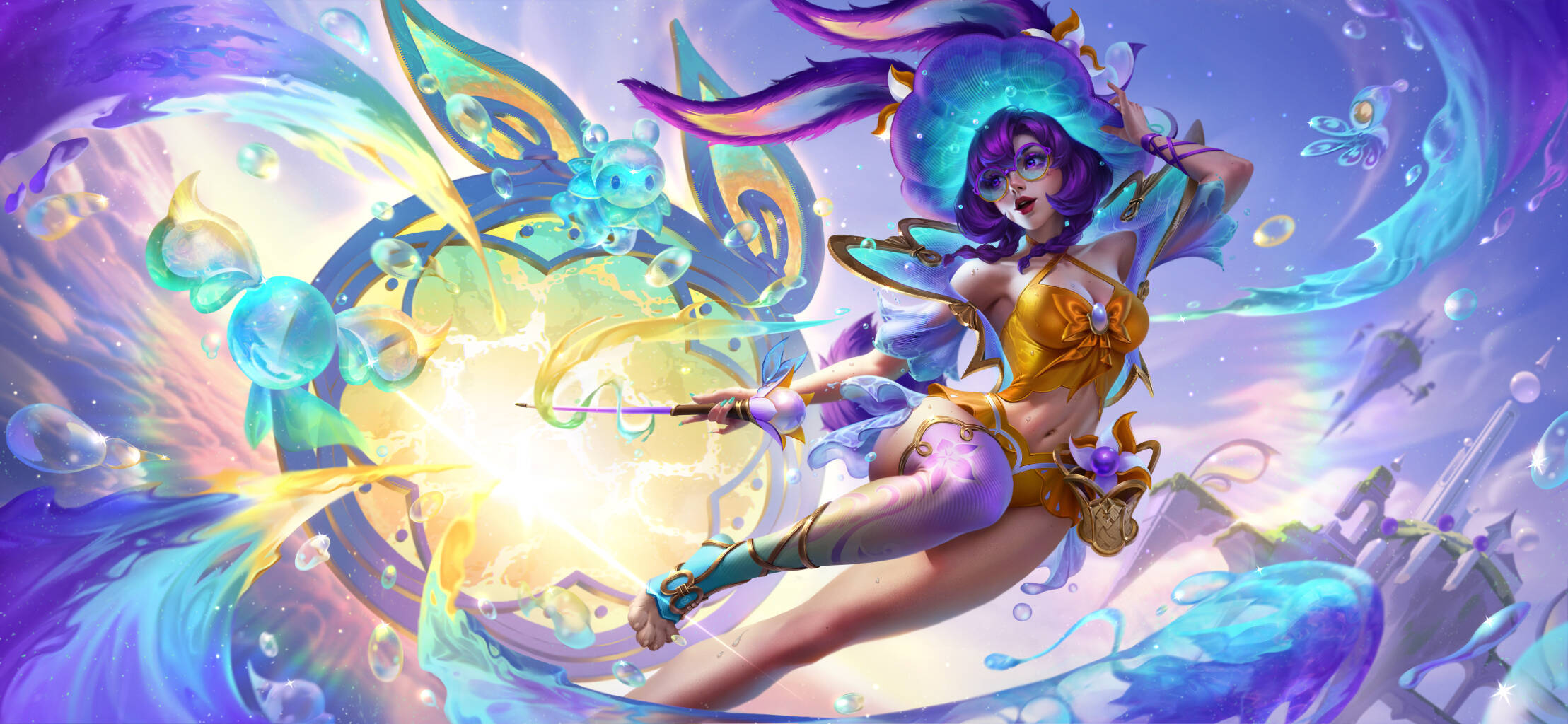 LOL手游神话臻宝 露展虹舞阿萝拉 皮肤原画英雄联盟 ​​​