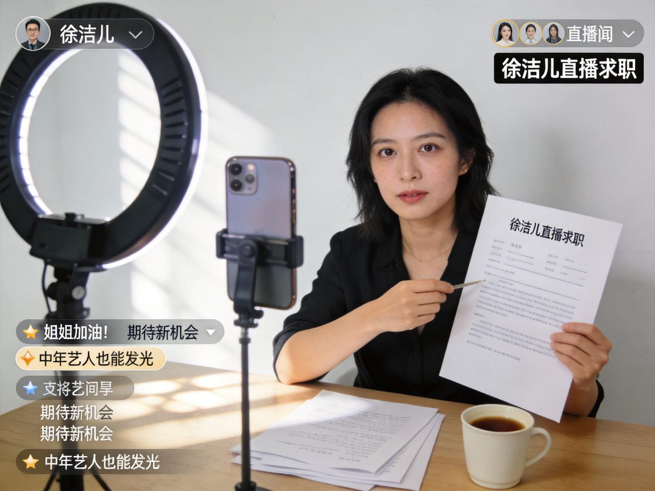 这事儿其实挺像一个中年职场人的真实瞬间，只不过主角换成了大家熟悉的徐洁儿。很多人