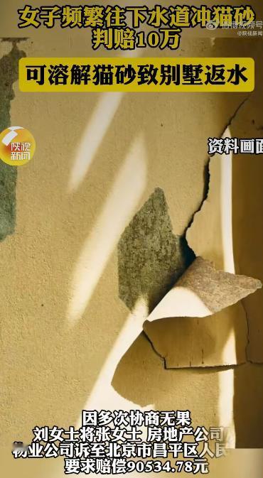 北京某小区最近发生了一起因冲猫砂引发的邻里纠纷，最后闹上法庭还判赔了十万多，这事