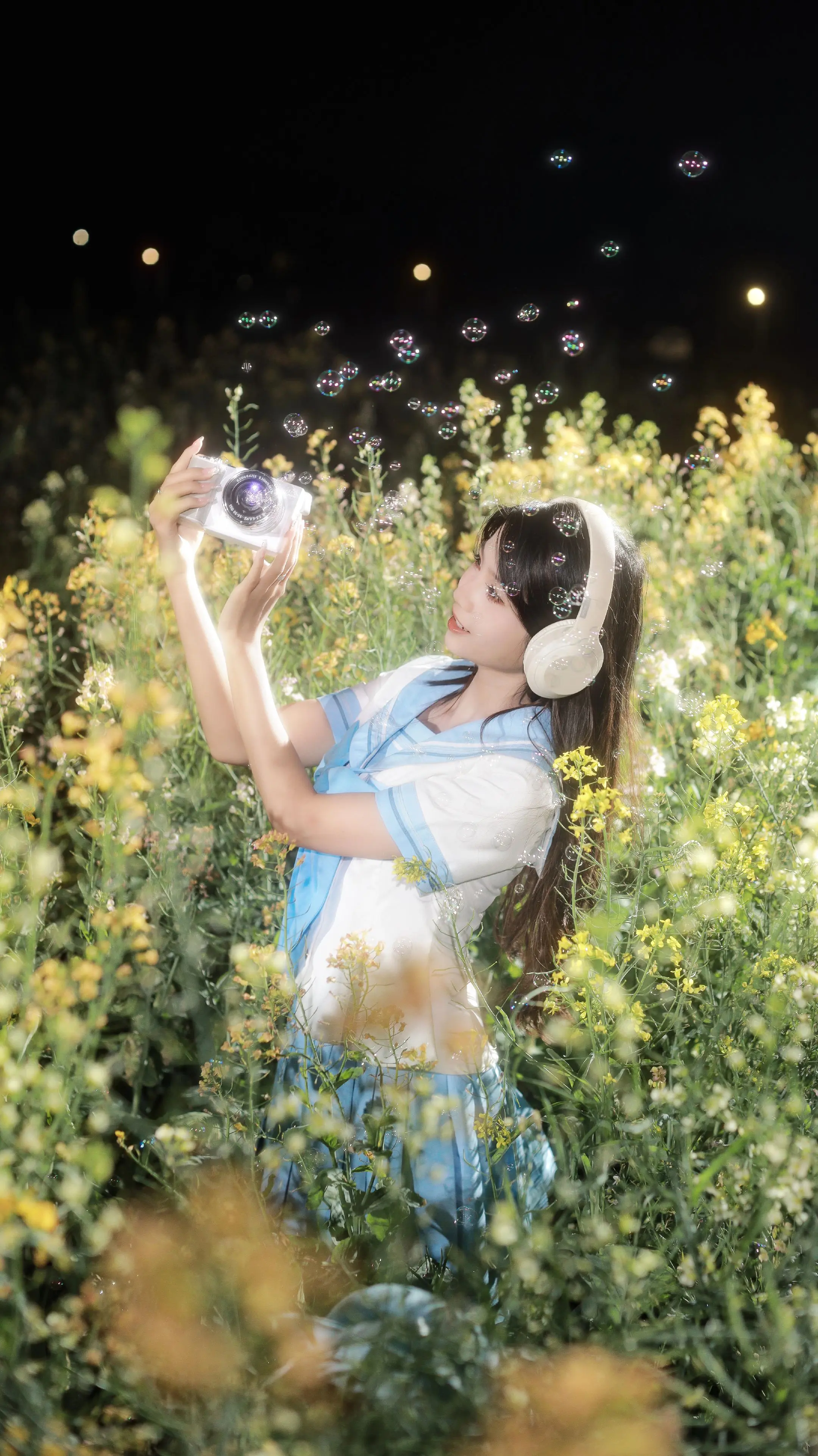 “春日限定，油菜花海”梦幻油菜花夜景