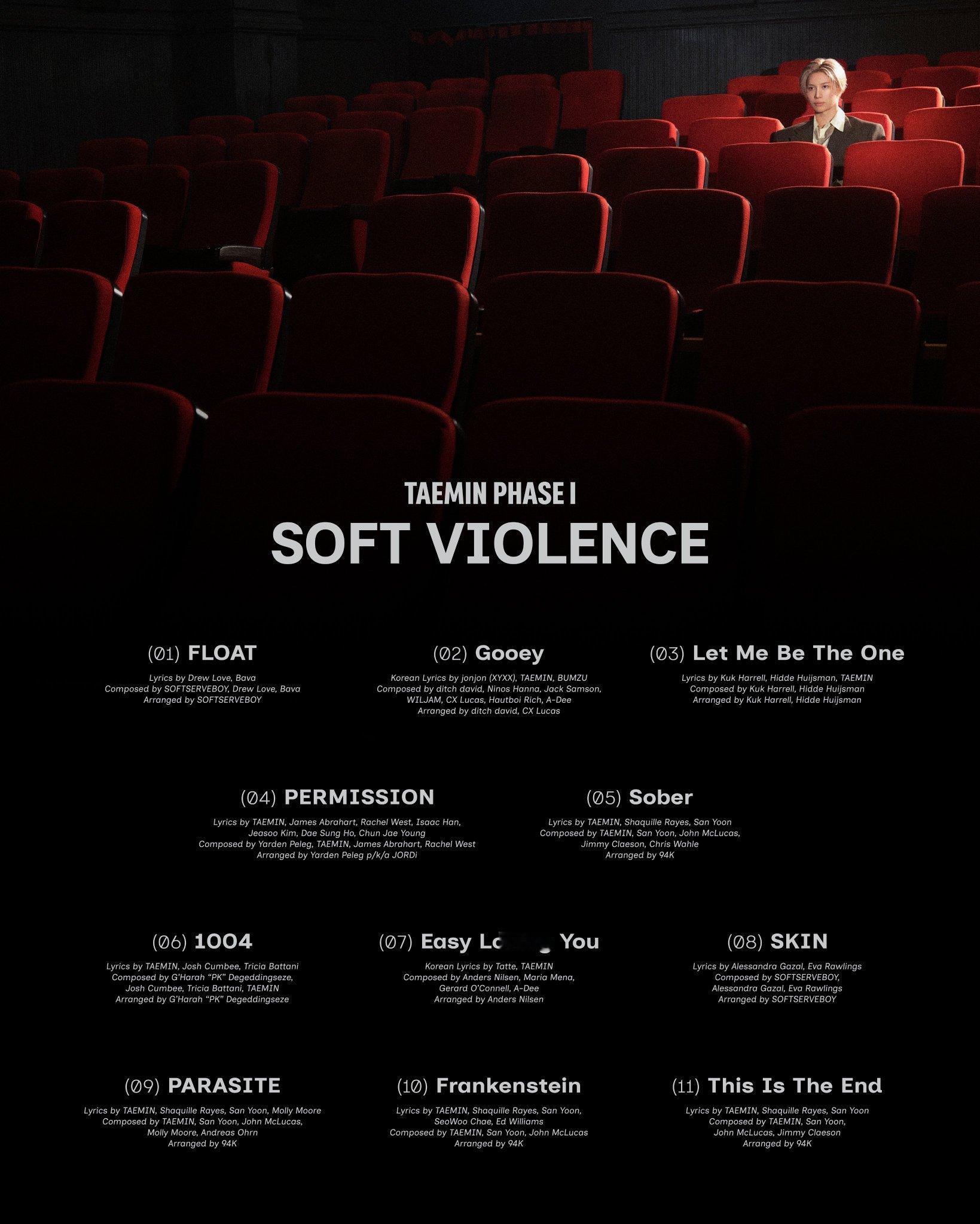 泰民 PHASE 1 : SOFT Violence歌单公开🎙️ 