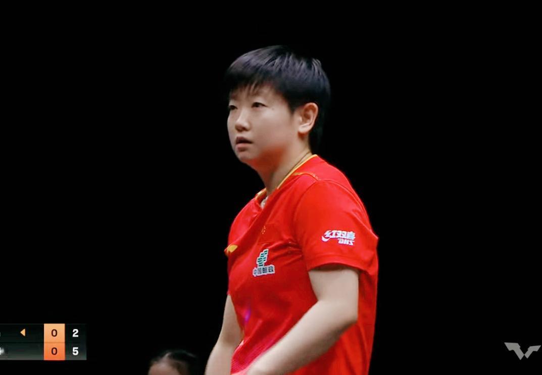 我去！不敢看了，孙颖莎2:5落后长崎美柚

两人去年初交手一次，
后来一直没交手