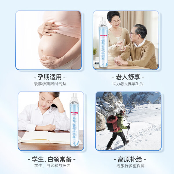【JD到手价11.9】出行必备好物分享！维德便携式氧气罐，1400ml大容量，轻