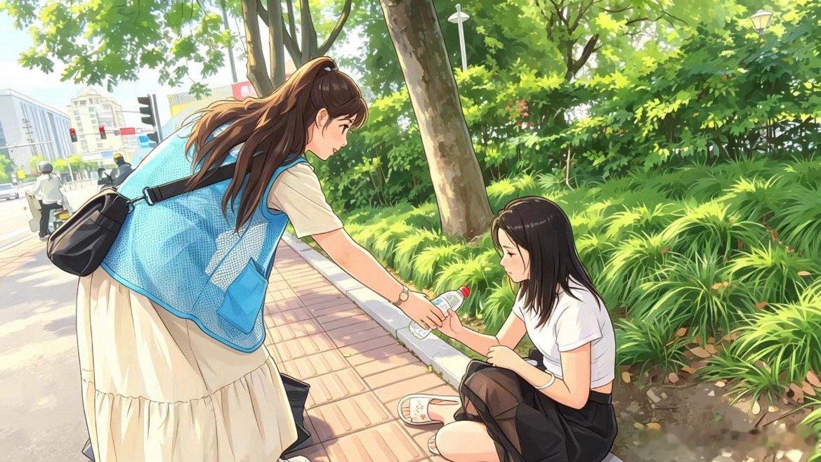 烈日下台州网格员暖心助力女子平安归家不抛弃、不漠视、不松懈。面对沉默抗拒的迷途群