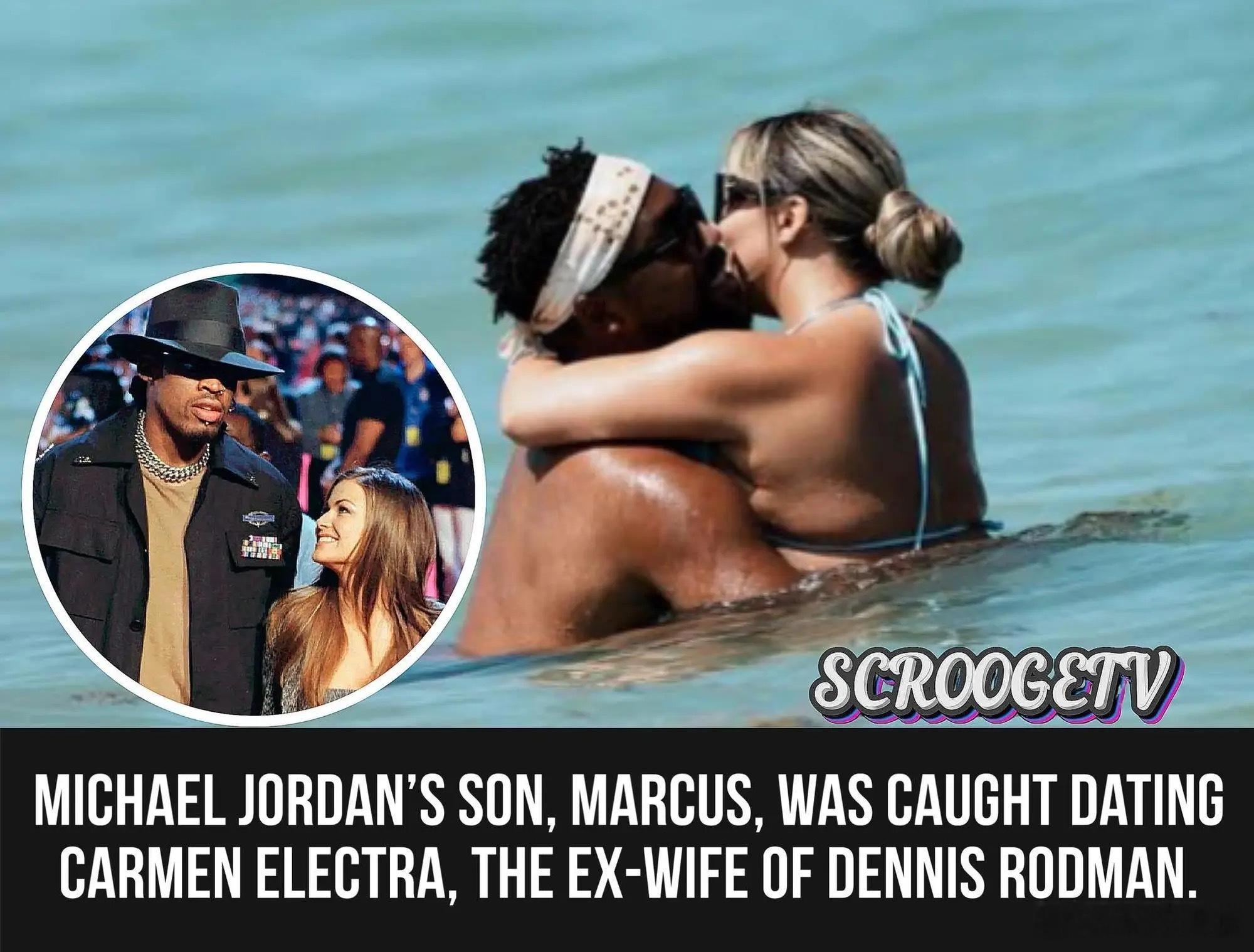 马库斯乔丹被拍到和罗德曼前妻卡门约会，马库斯打算从内部瓦解三巨头吗？ 