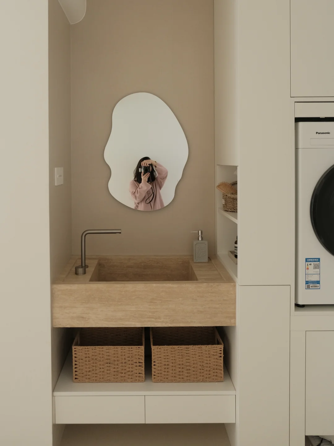 期待已久的洞石洗手台 真的太美了！！！