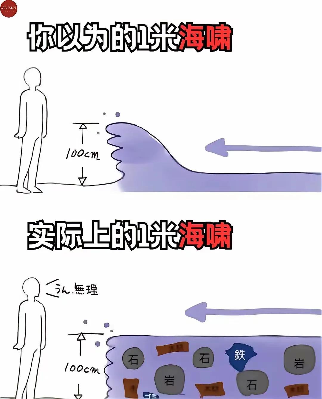 看来不止一米海啸，就是半米海啸危害力也不小啊，图中有彩蛋，可以找一找额