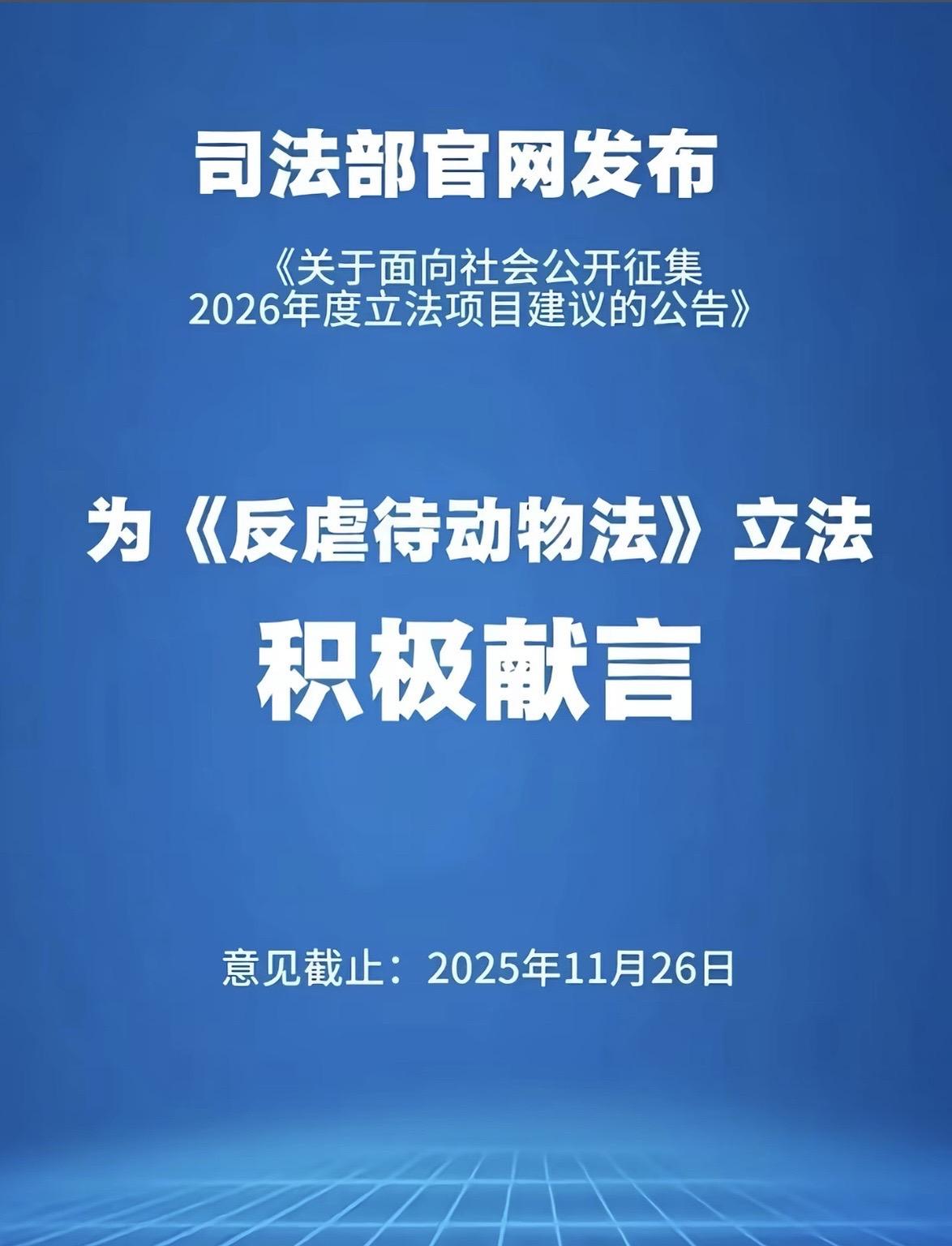 支持《反虐待动物法》立法