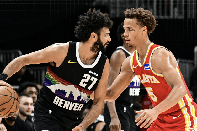 贾马尔-默里全场出战38分钟，16中8得到23分5板12助2断1帽