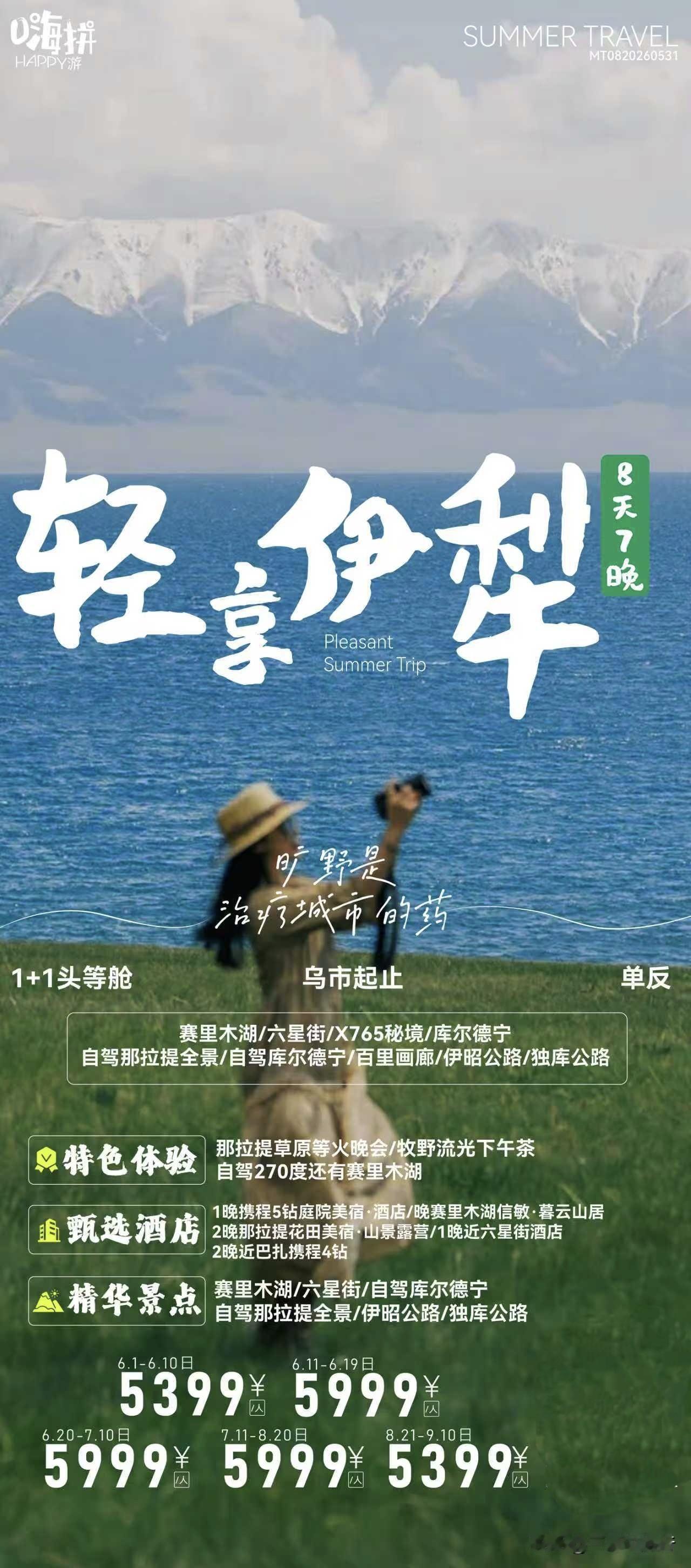 🌲【夏】嗨拼游-HAPPY游2-6人🐝                 
—