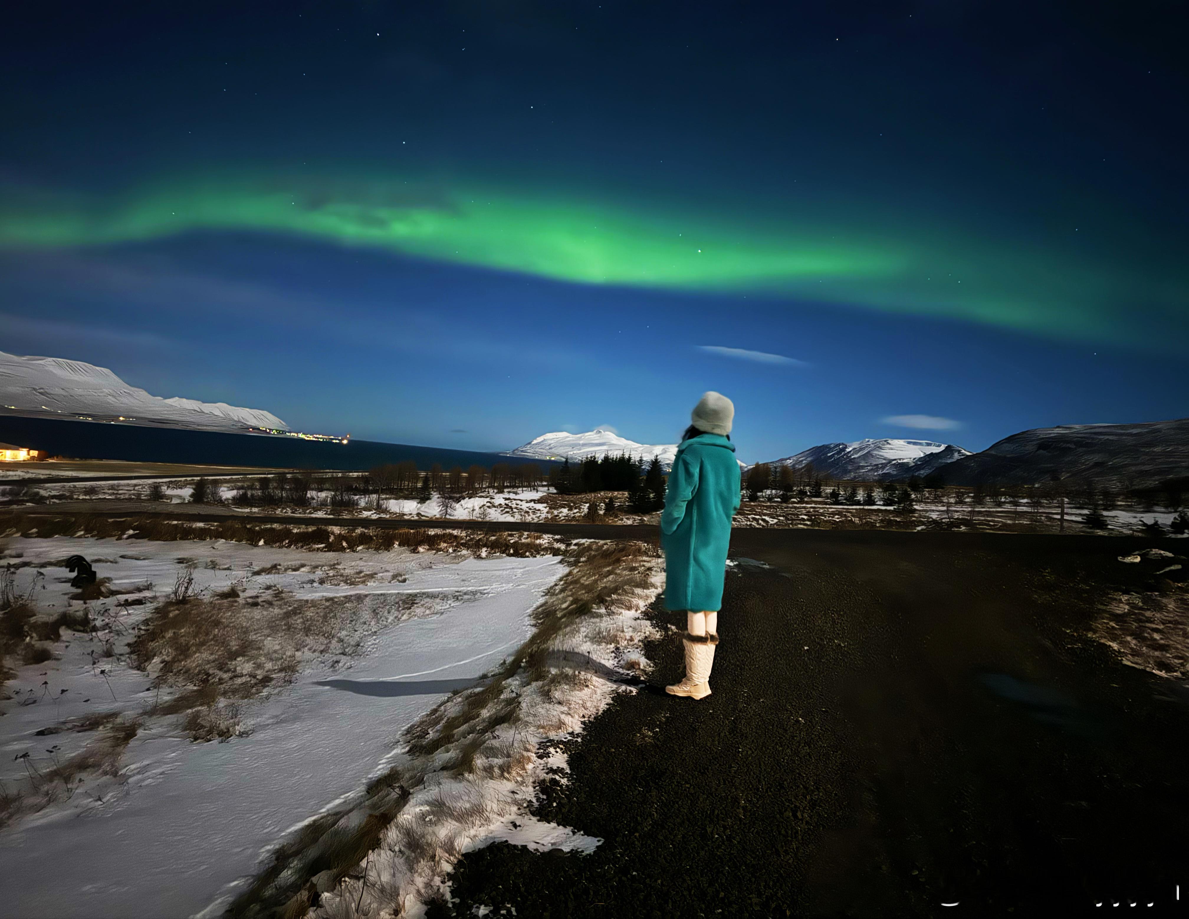 在阿克雷里拍到的极光～  ​​​
