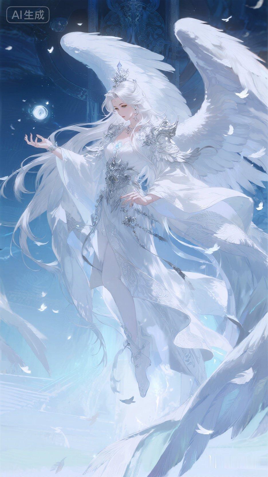 梦幻天使降临，白衣飘飘，守护人间