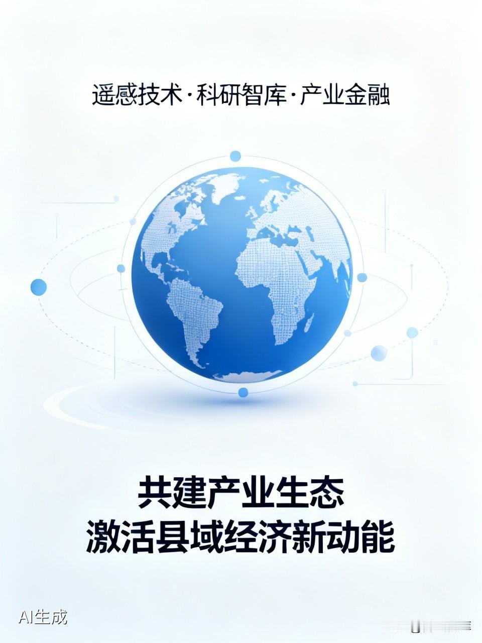 以遥感技术为支撑，以科研智库为引领，以产业金融为赋能，携手县域政企各方伙伴，共建