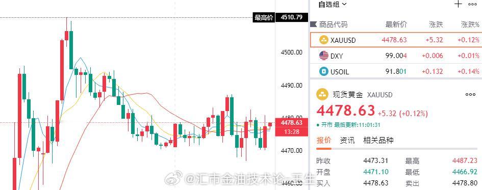 [看跌]迂回战术，二次回踩4480关口，这无疑是上来接第一波犹豫不决额的人。现在