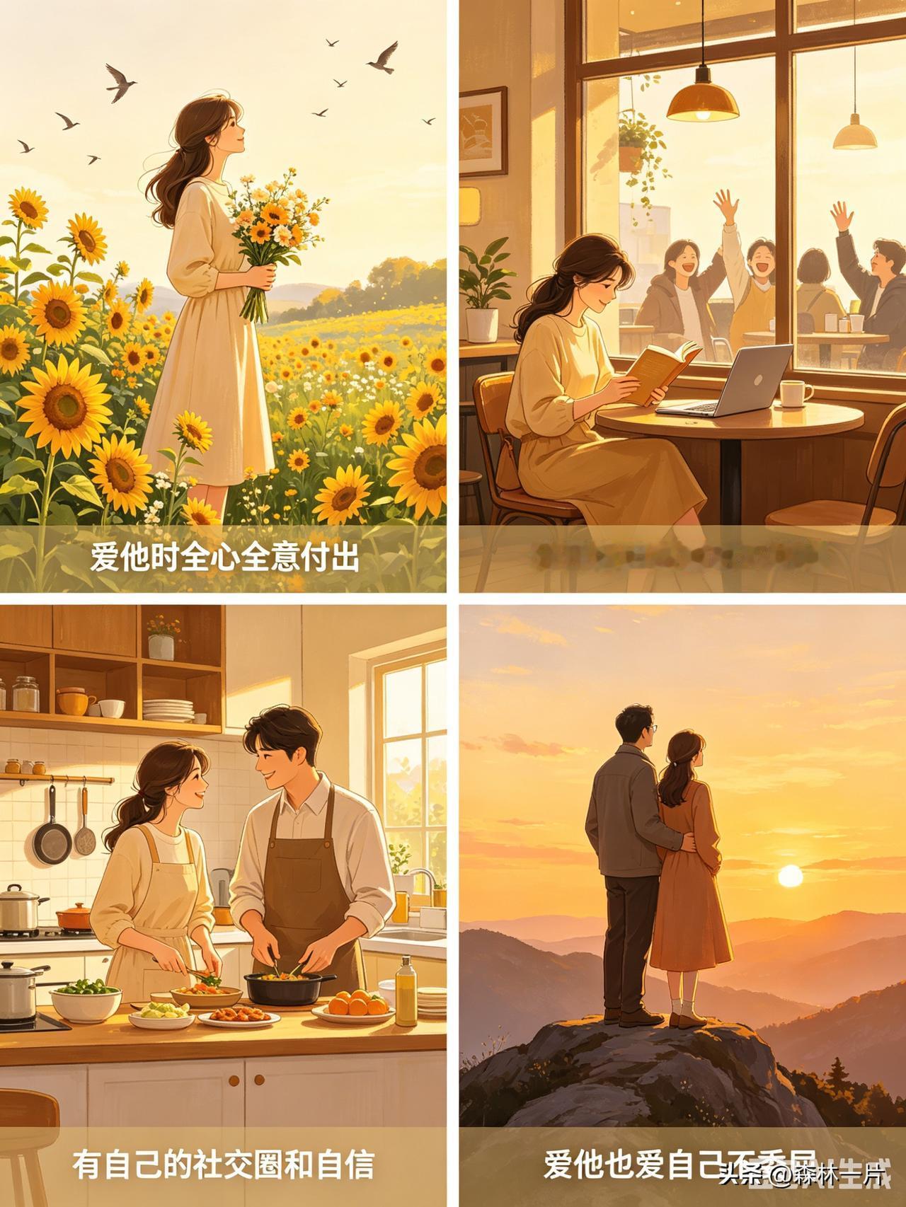 女人爱男人的最高境界，不是一个劲儿地讨好。深情但不执着，就像古人说的“情深不寿”