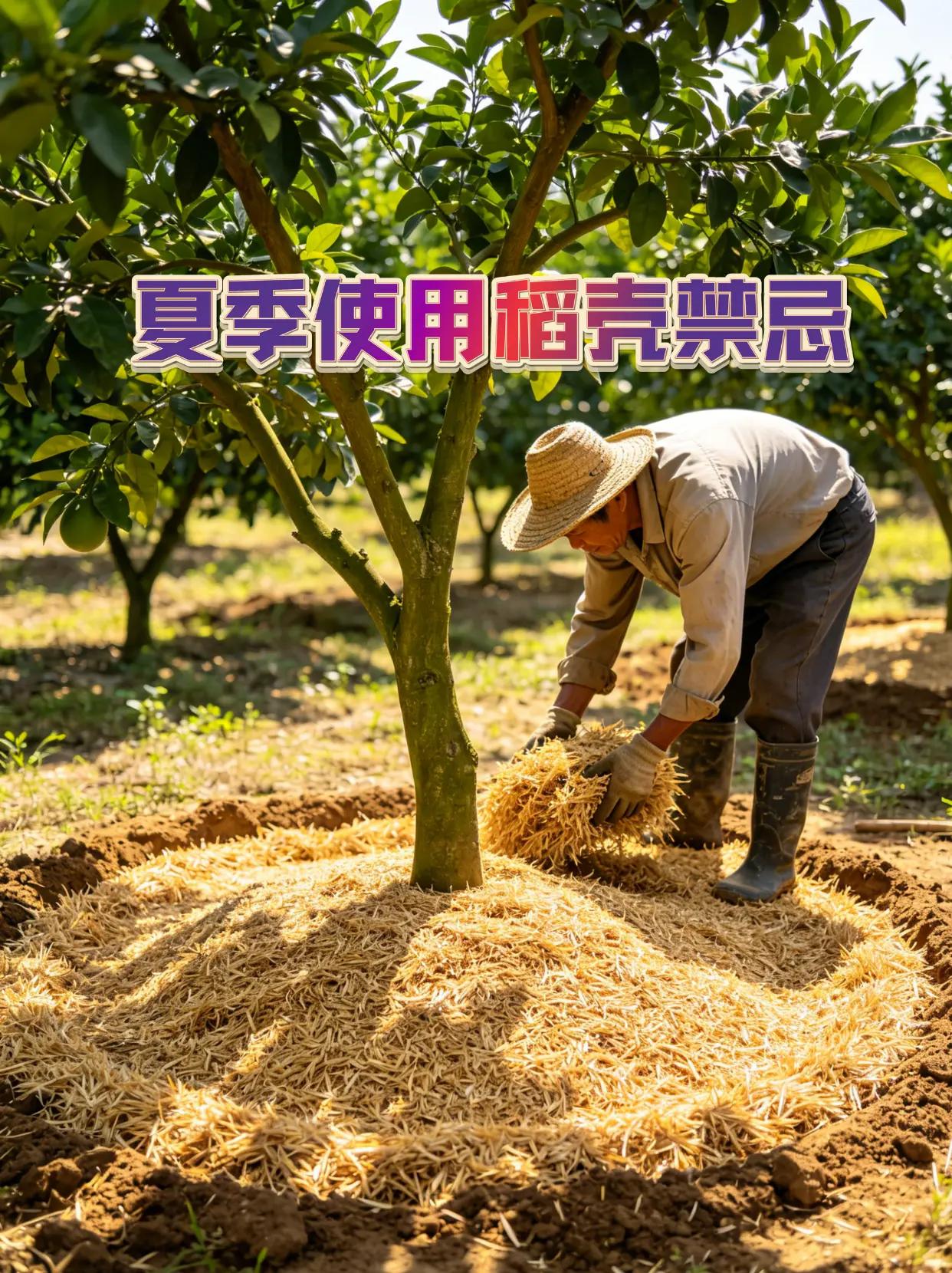 夏季使用稻壳禁忌！。稻壳 稻壳炭 果树
