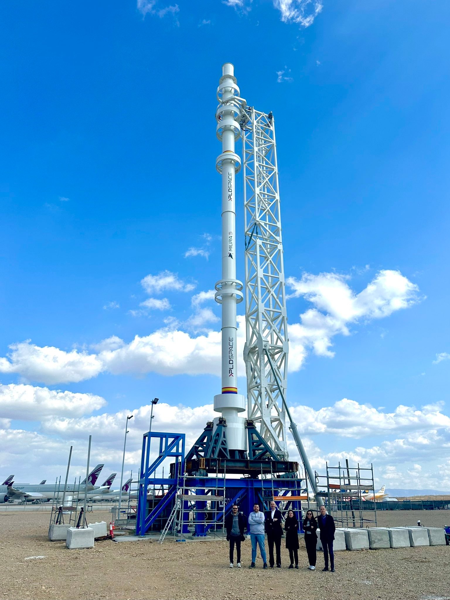 【PLD Space完成MIURA5发射台塔架及边界箭竖立测试】近日，西班牙航天