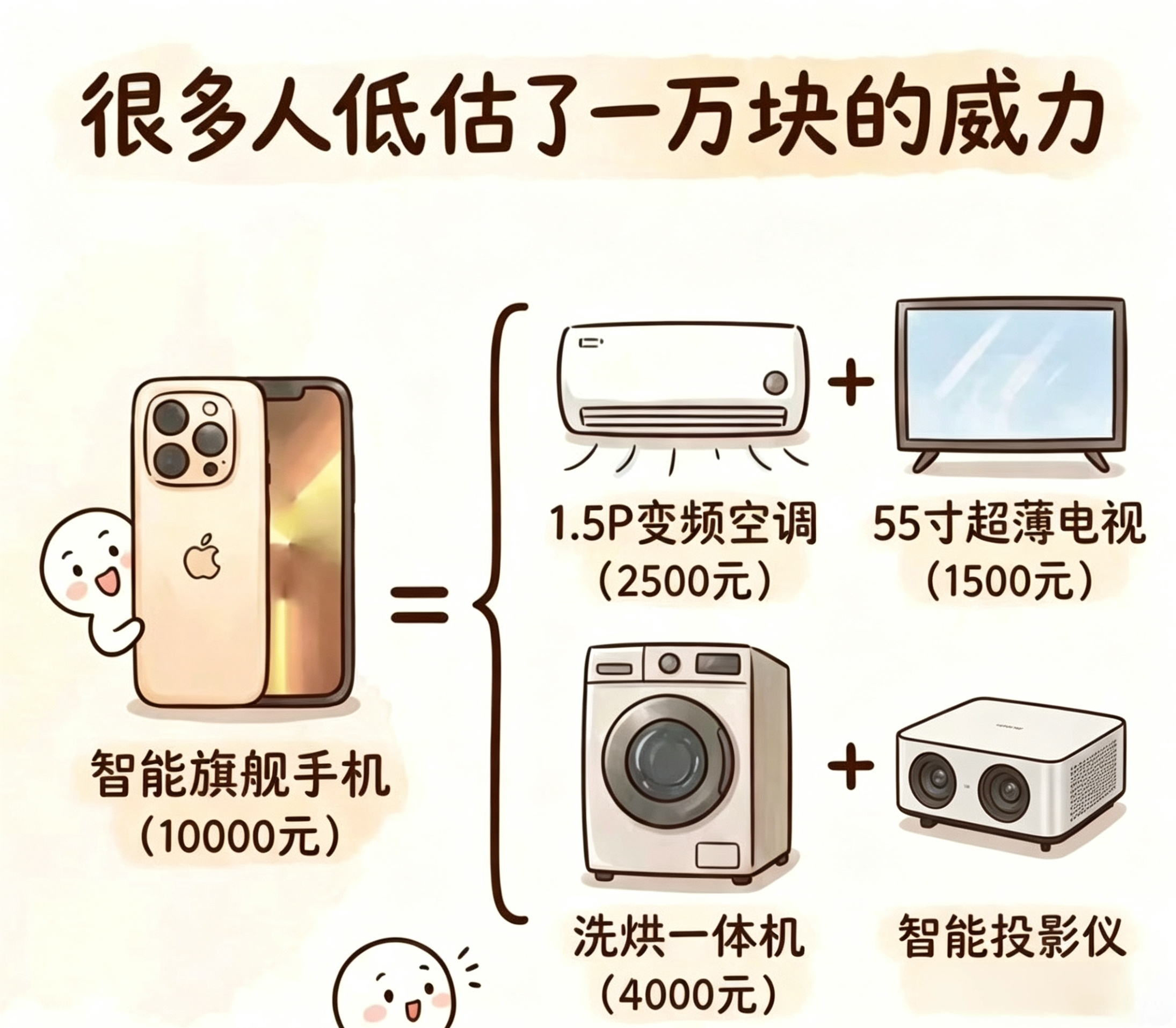 手机价格够买全屋家电了仔细一想还真是[允悲]是该说现在的旗舰手机太贵了，还是家电