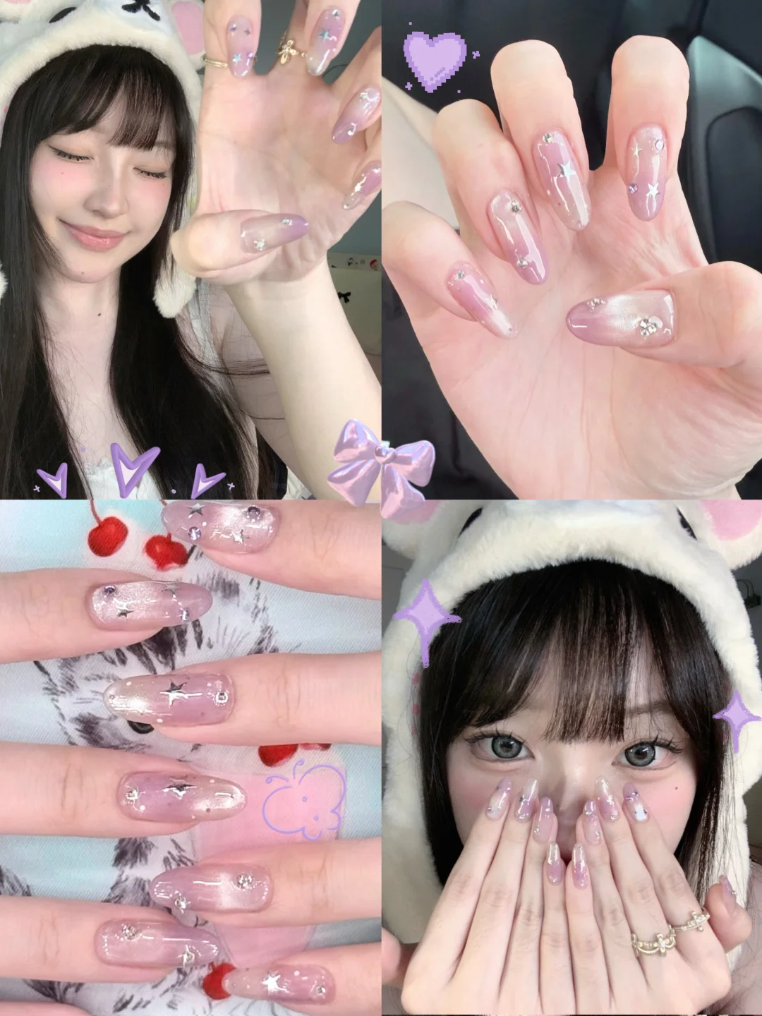 🌂ins甜辣美甲｜来一杯葡萄冰萃🍇
