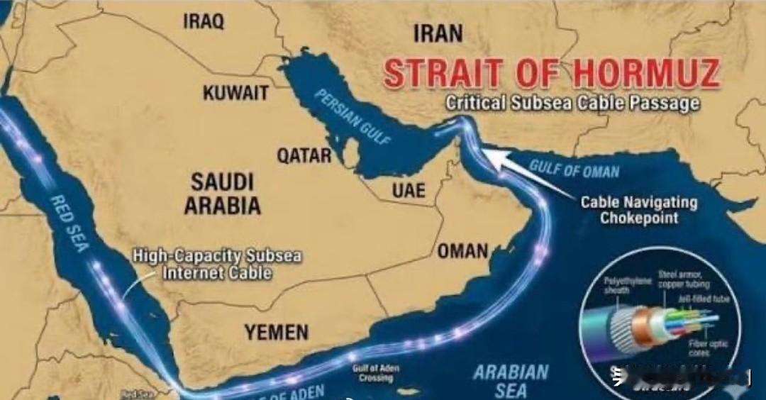 伊朗威胁称，如果波斯湾国家继续接纳美国军队，将切断通往这些国家的海底互联网电缆。