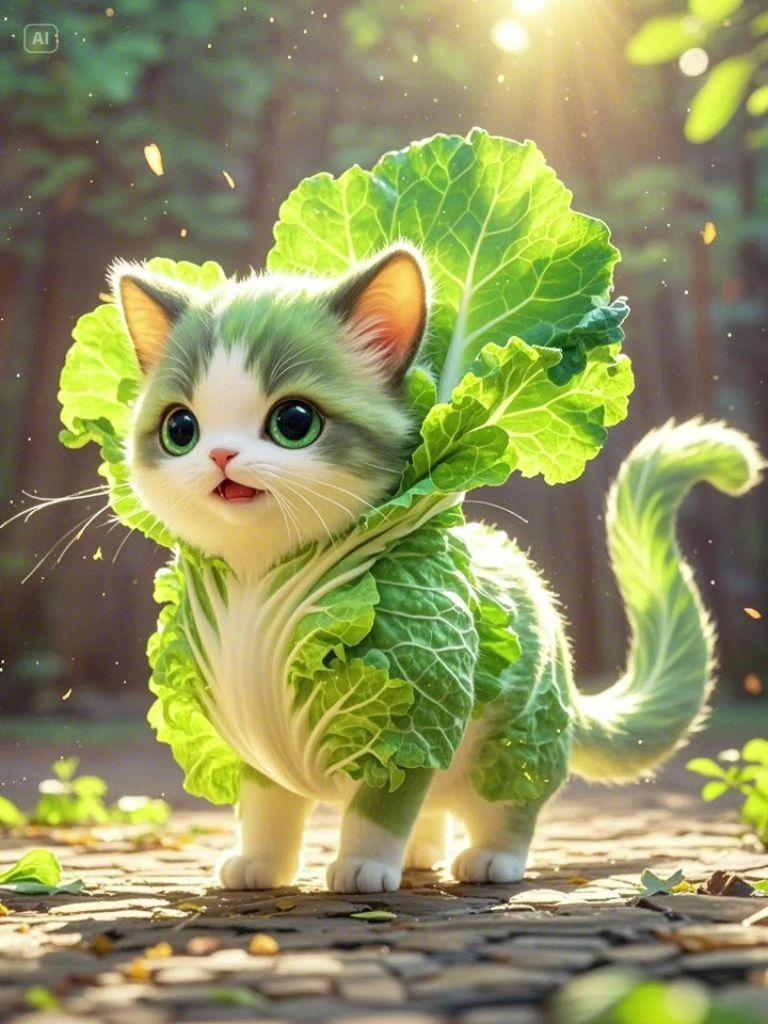 即梦AI  好运小猫 这样的猫猫你们见过吗 治愈系 神奇动物来咯