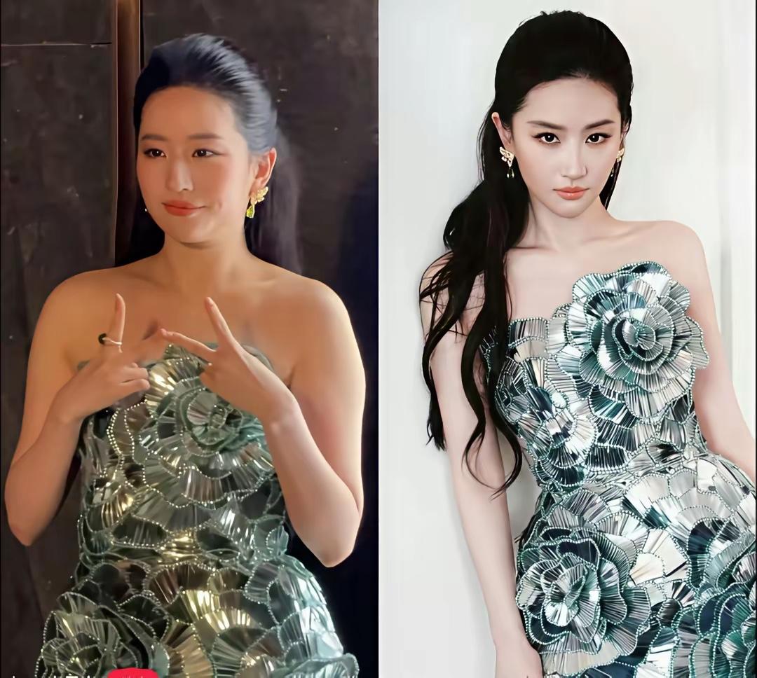 看看刘亦菲的原生图和精修图，你更喜欢哪个，我喜欢原生图，有和我一样的吗？