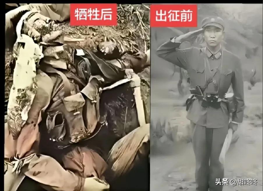 看到老山烈士蒋富云牺牲前后的照片，内心久久不能平静。
蒋富云是云南省路南县人，2