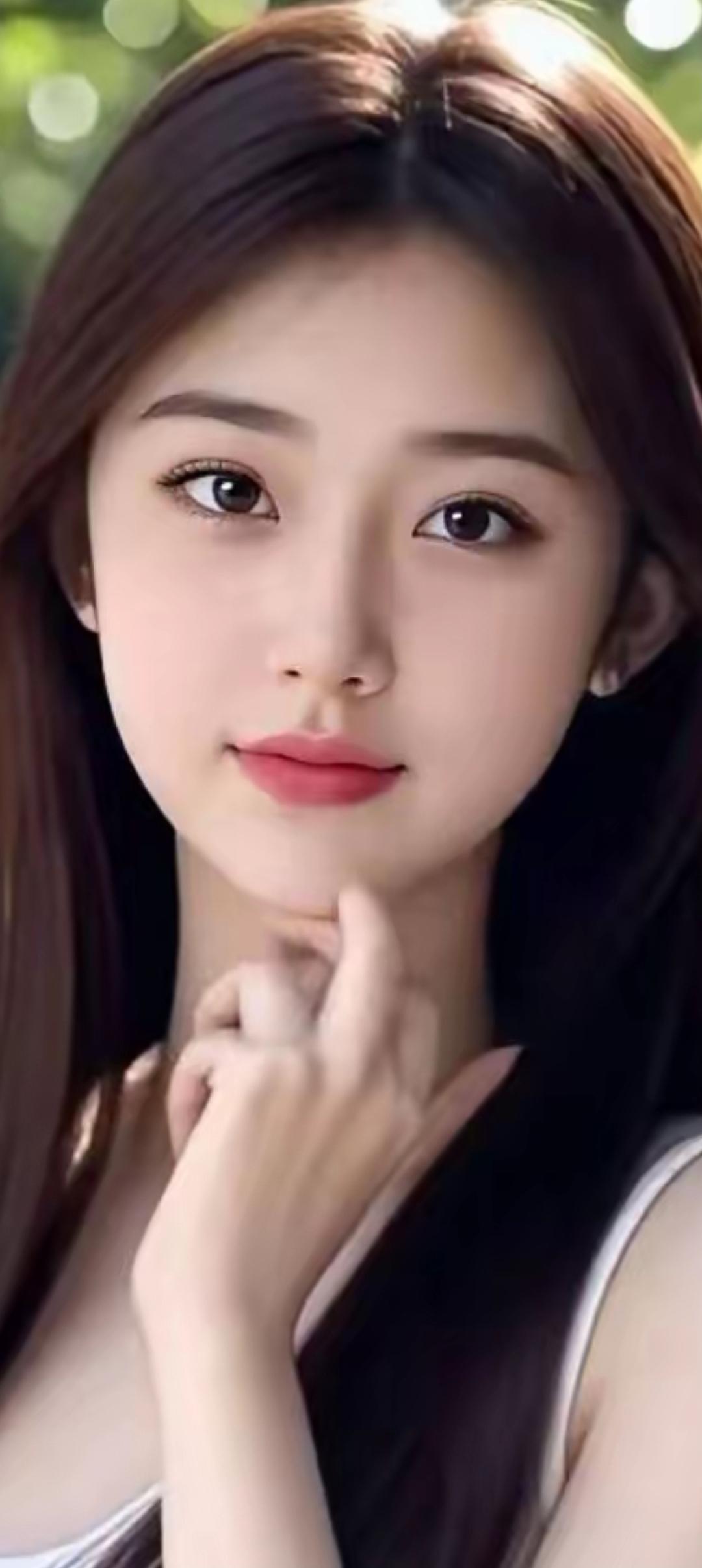 温柔甜美的少女，沉思的瞬间，散发着迷人的魅力。