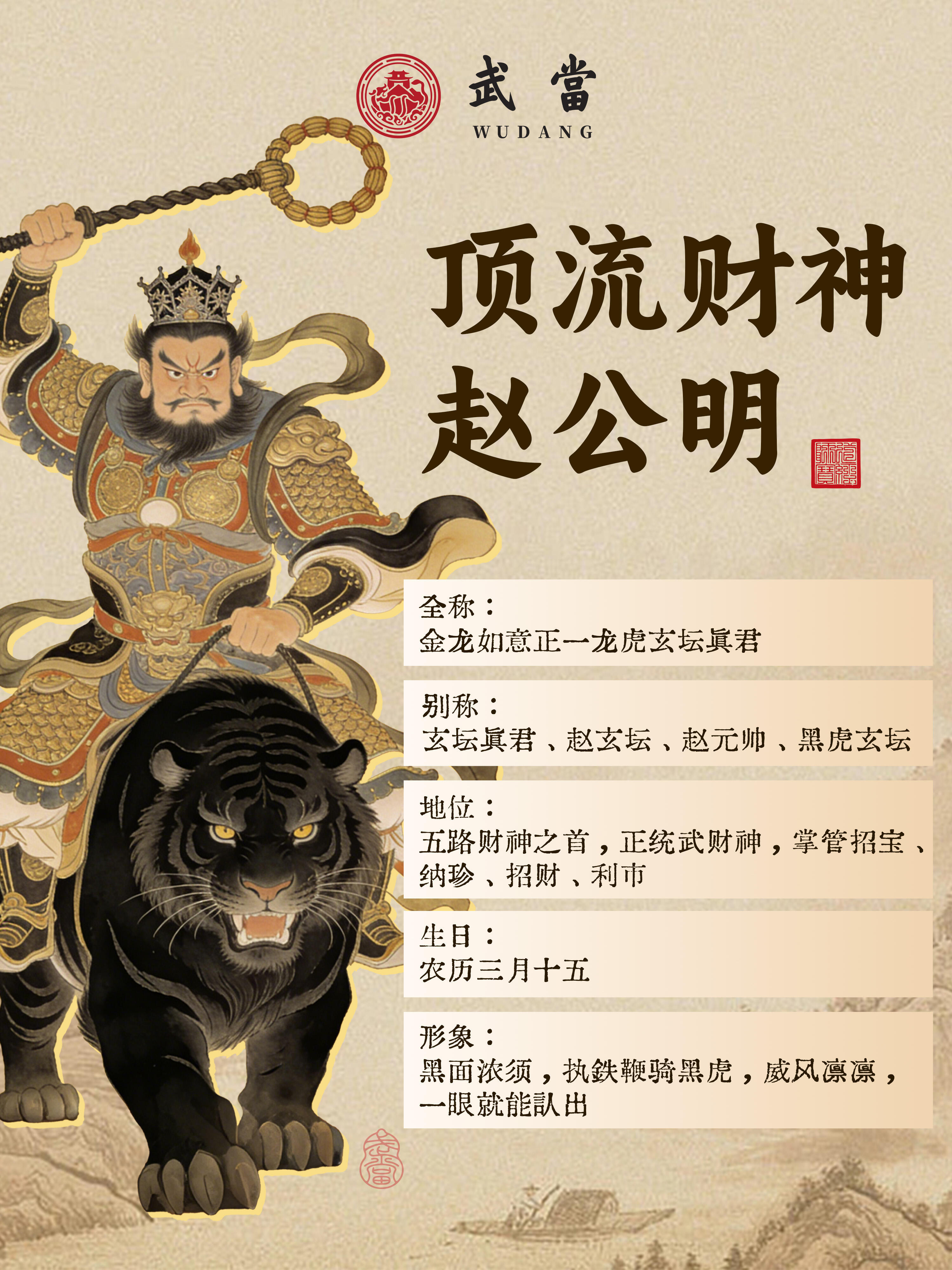 人人都爱财神赵公明，一篇认全这位顶流财神 