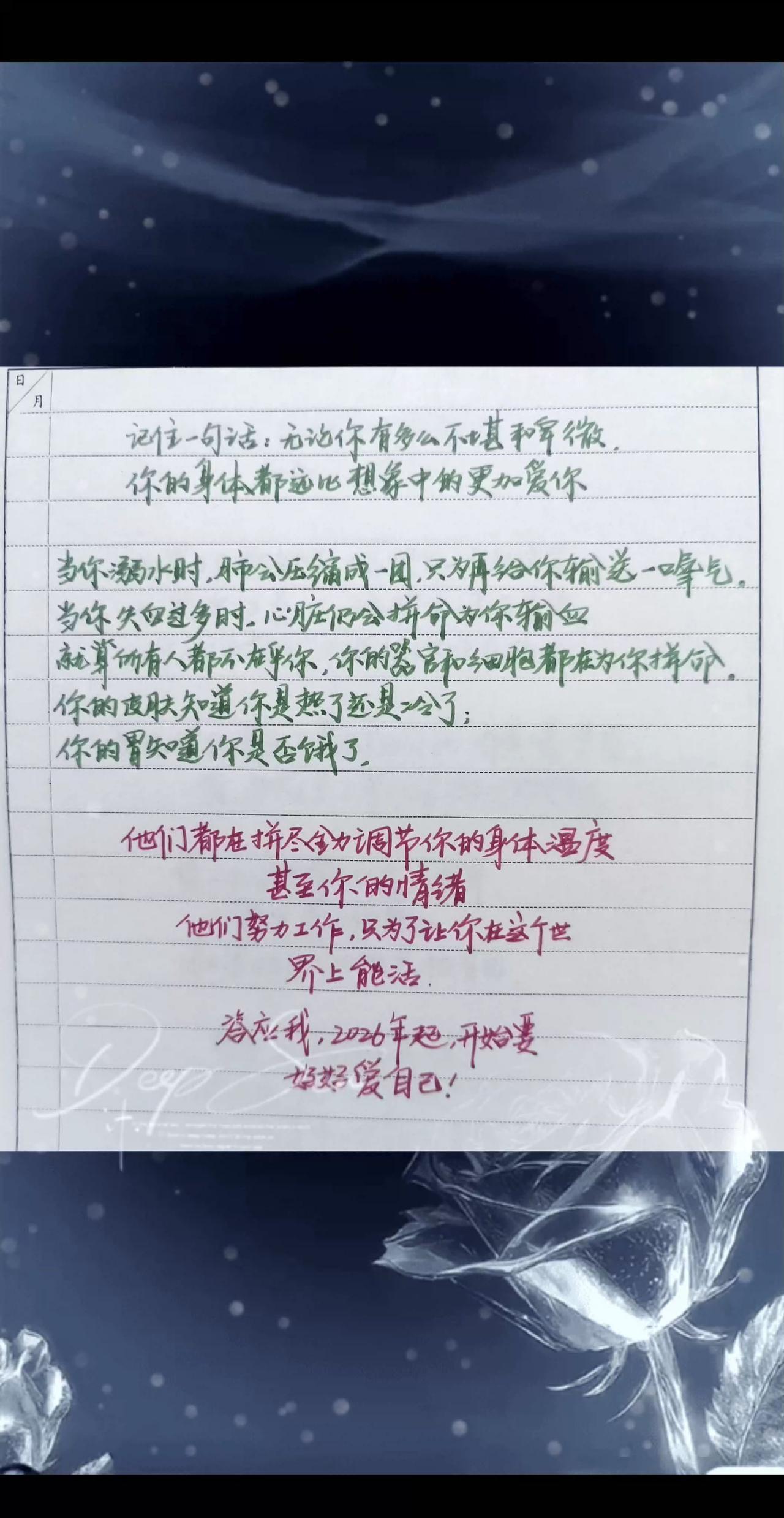 手写 每天学习一点点 每日分享生活不会辜负每一个努力的人 治愈