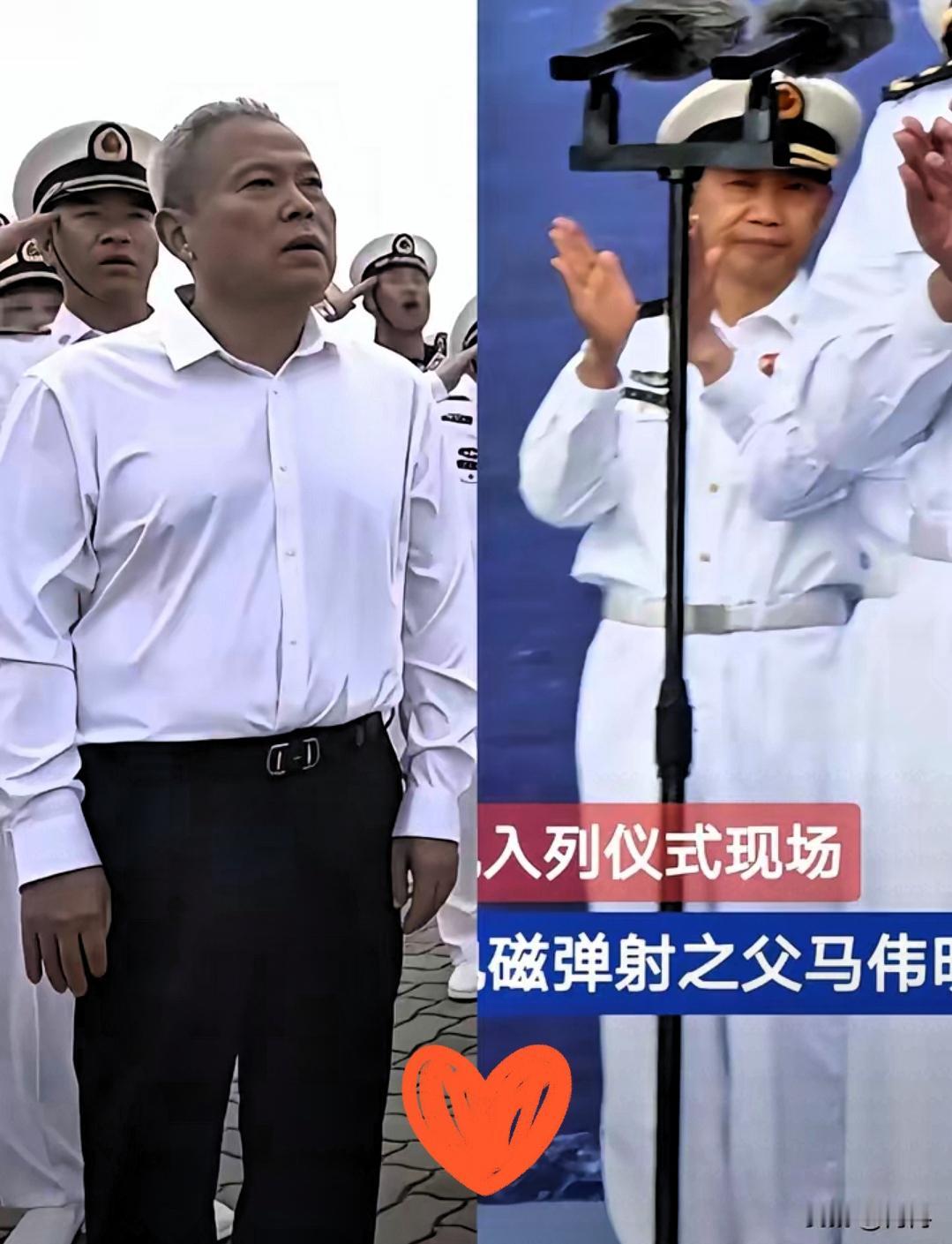 一觉醒来
都在聊福建舰多牛！
福建舰正式入列时，
镜头下出现了两位老人，一个是歼