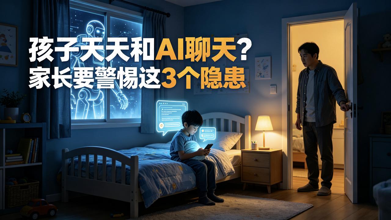 孩子整天抱着手机和AI聊天，家长一定要警惕！
 
一位妈妈发现，自家5岁孩子沉迷