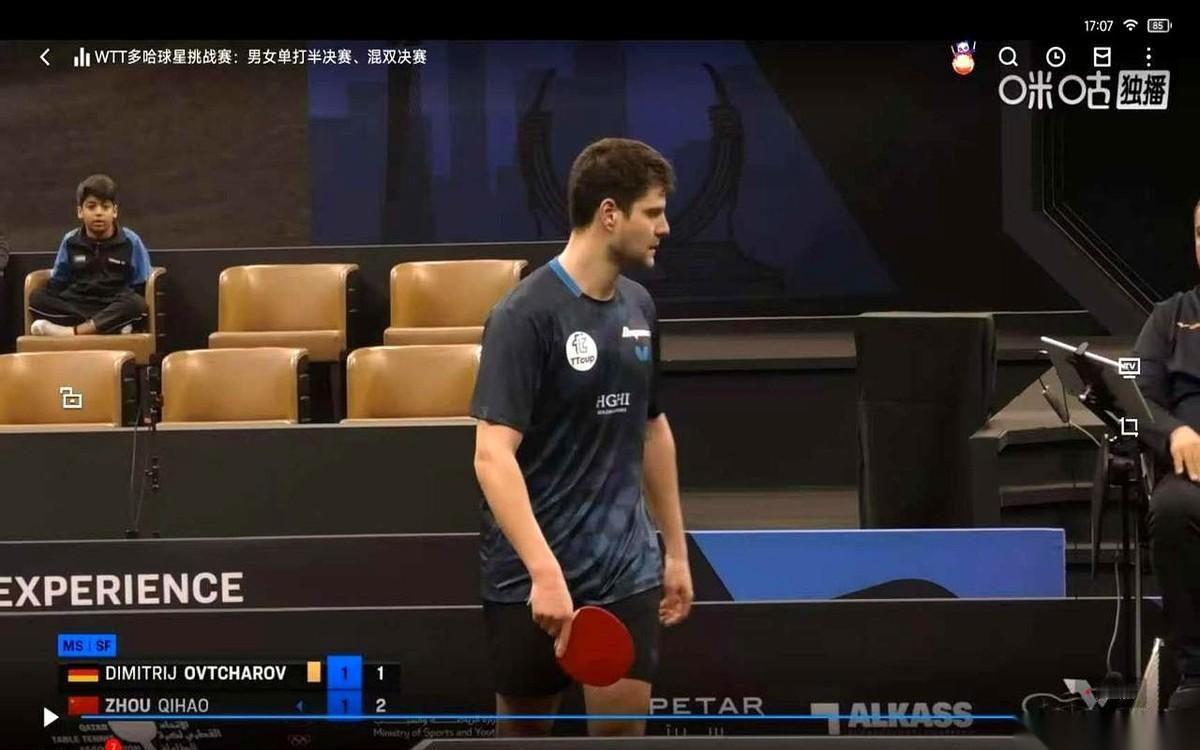 德国老哥急了。
打着打着球，突然不打了，黑着脸就跑去跟裁判告状。
告谁？告咱们场