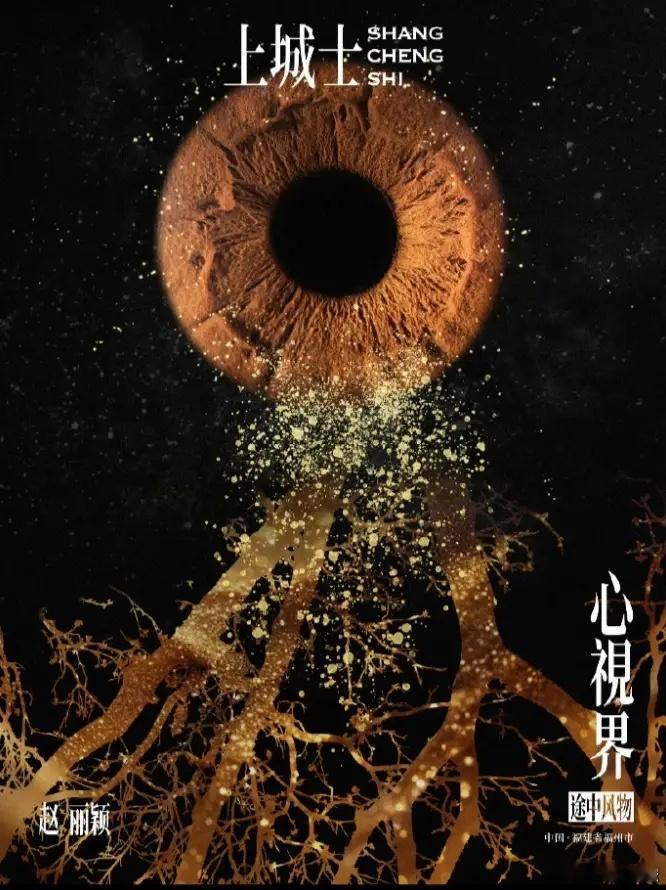 赵丽颖这次《上城士》杂志非常有创意其中一张封面是赵丽颖的瞳孔，福州还专门给她做了