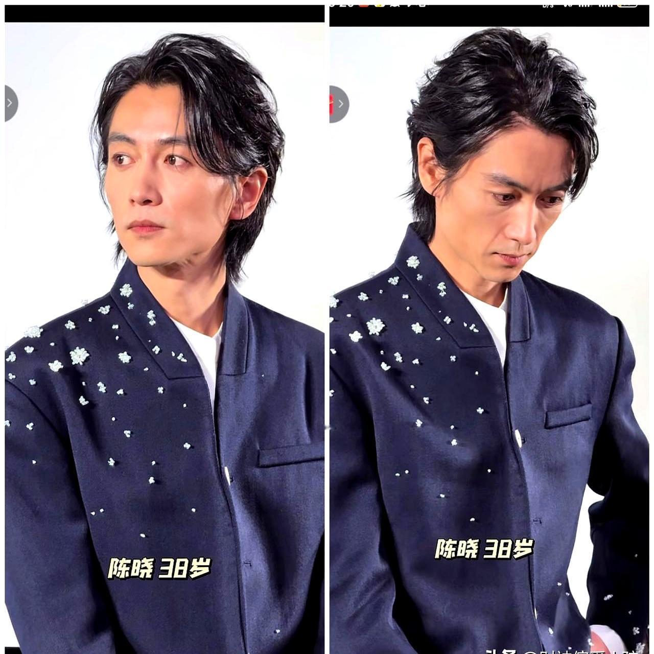 整个人瘦到脱相
 

陈晓参加新剧《大生意人》剧宣，38岁的他状态差，瘦脱相显老