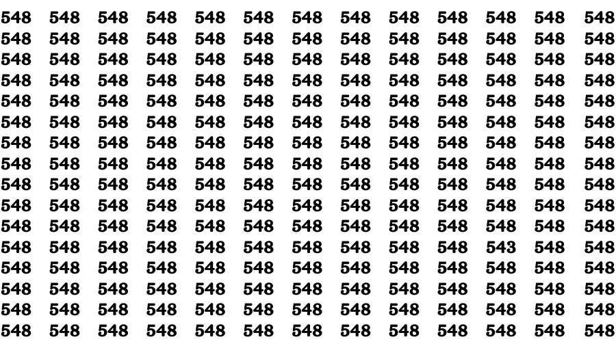 视觉测试：如果你有 50/50 的视力 在 43 秒内找到 543