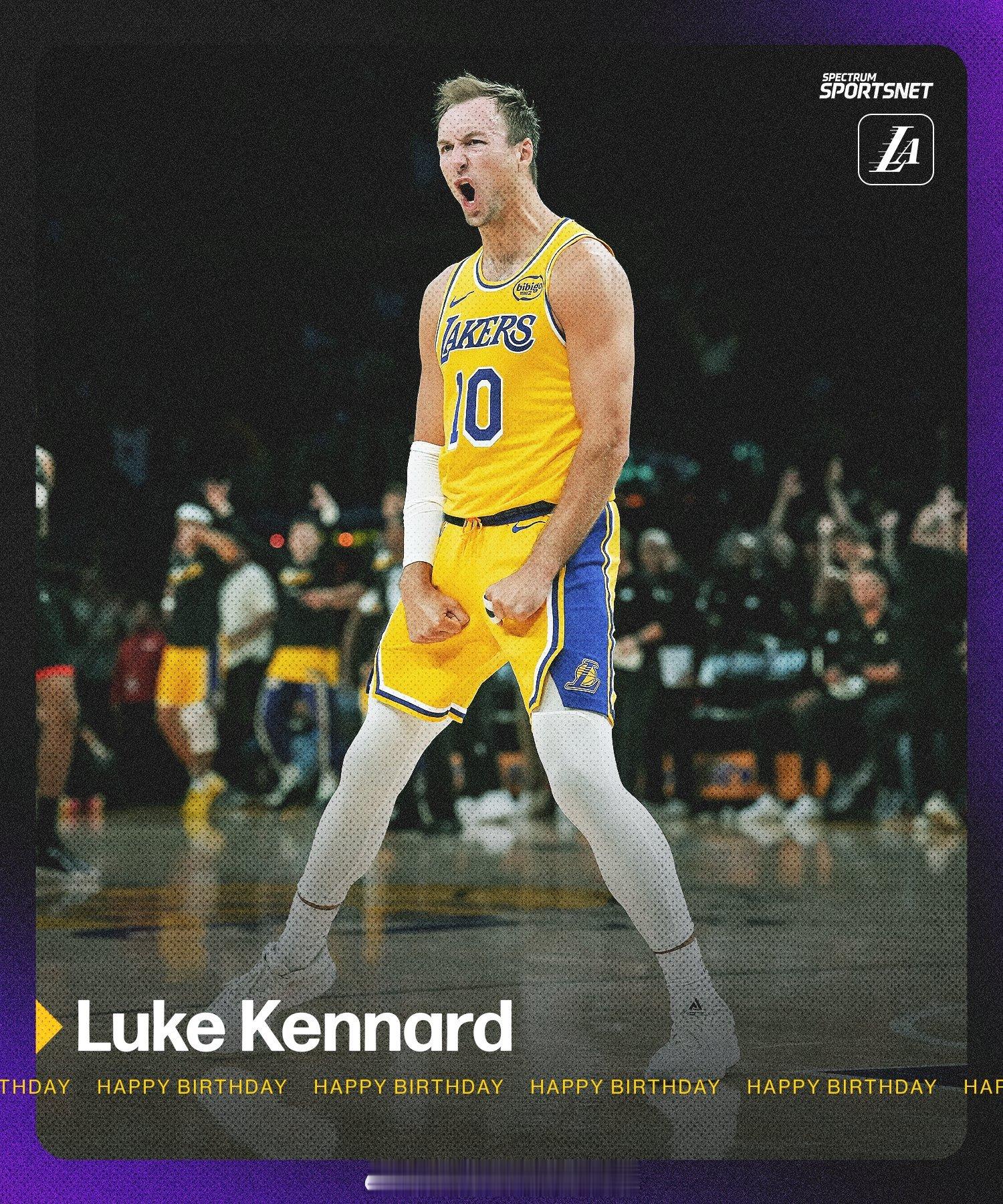 生日快乐，JJ 和 Luke！！！ 🥳🎉🎂💜💛  洛杉矶湖人湖人球迷c