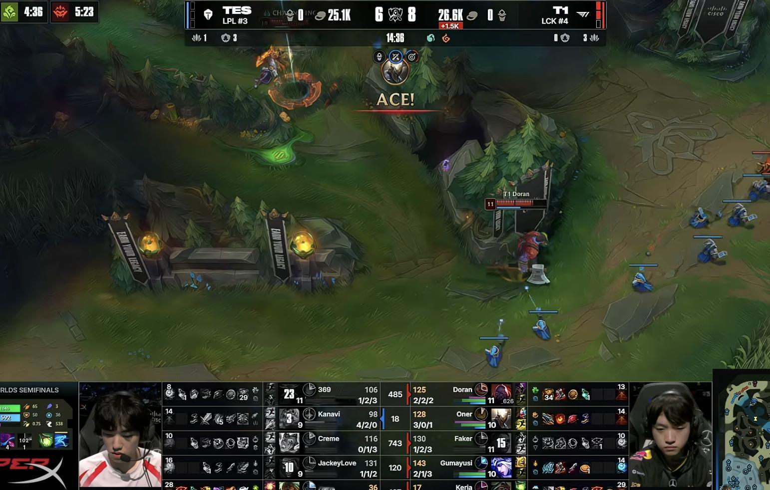 又被团灭了！[泪奔][泪奔]T1对战TES ​​​​TES醒一醒 ​​​​