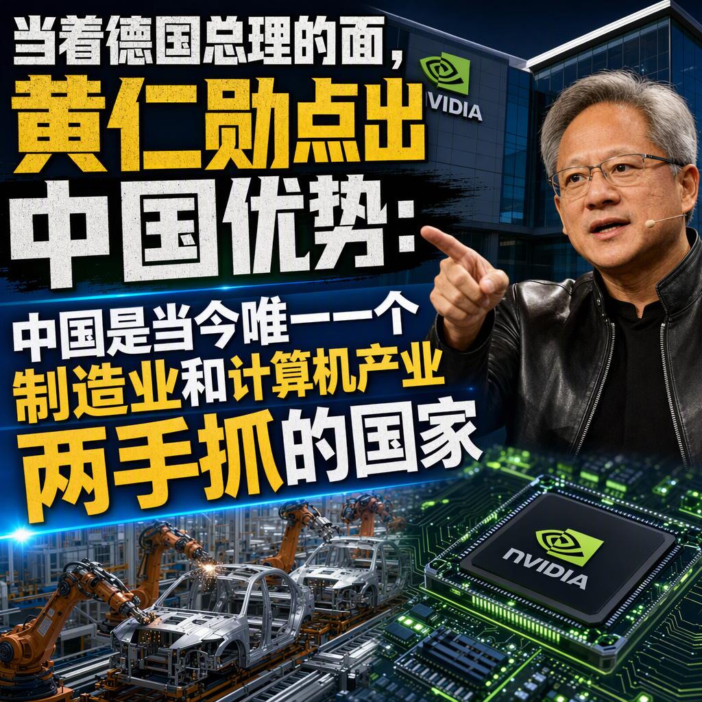 很多人觉得中国制造的底牌是便宜和规模，但英伟达CEO黄仁勋当着德国总理默茨的面，