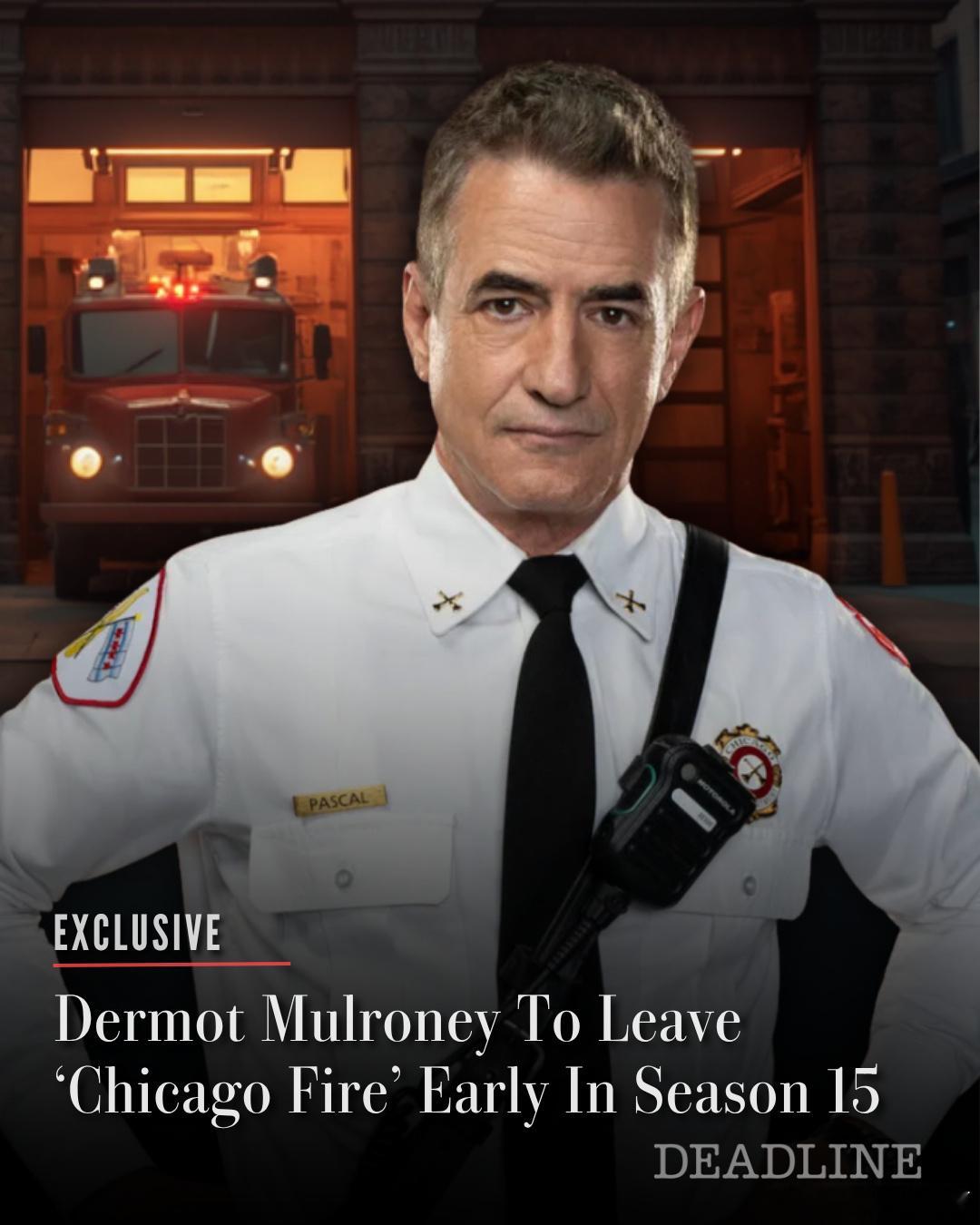 Dermot Mulroney将在《芝加哥烈焰》第15季后离开，他在13季加入饰