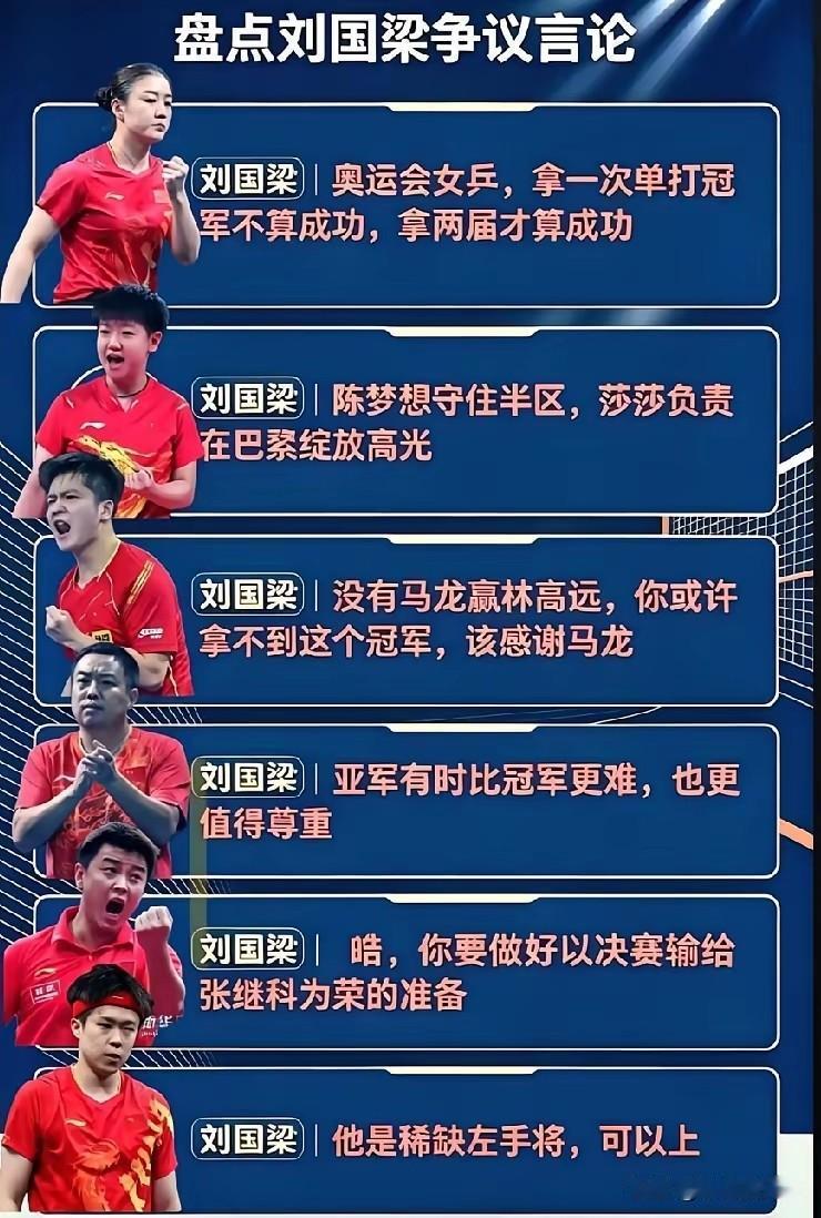 网上流传一组刘国梁的“争议言论”，很多人只截取片段，拿来大肆讨论，可脱离完整语境