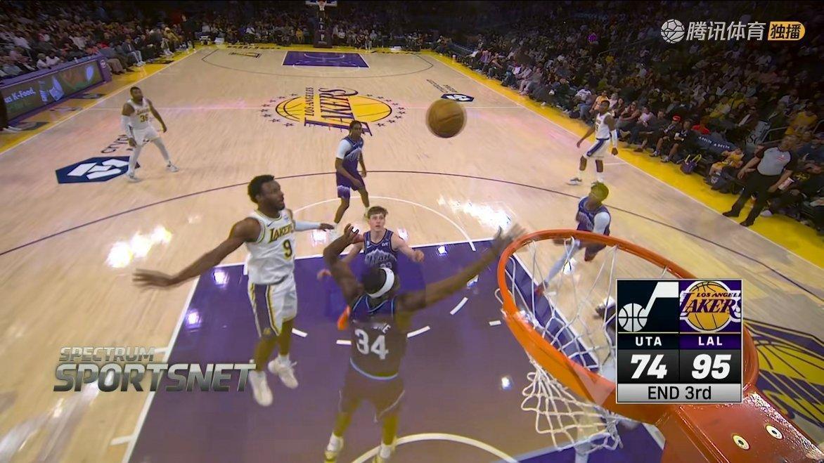 湖人领先21分，要看掘金脸色了爵士vs湖人