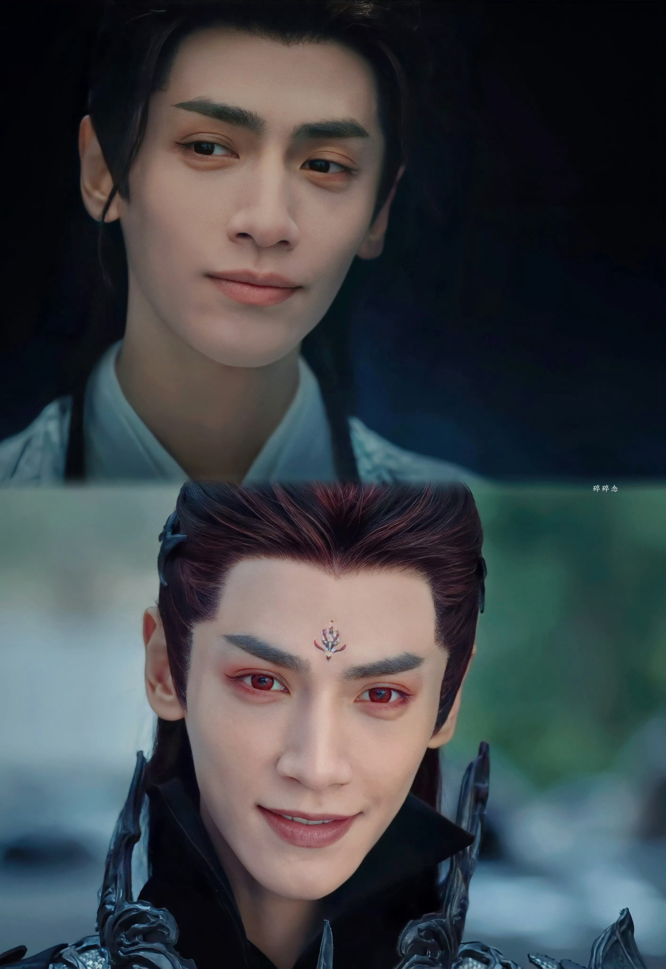 质子烬和二魔，哪怕两个角色表现出了同样的表情，传递出来的氛围也截然不同。就好比，