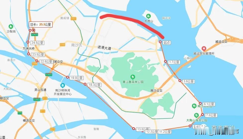 建议打通南沙滨海岸线最后4.5公里，实现完美闭环

建议把滨海岸线从白沙湾延伸至